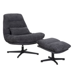 Fotelis VOXAN su pakoju (SD639-18 Tamsiai pilkas)